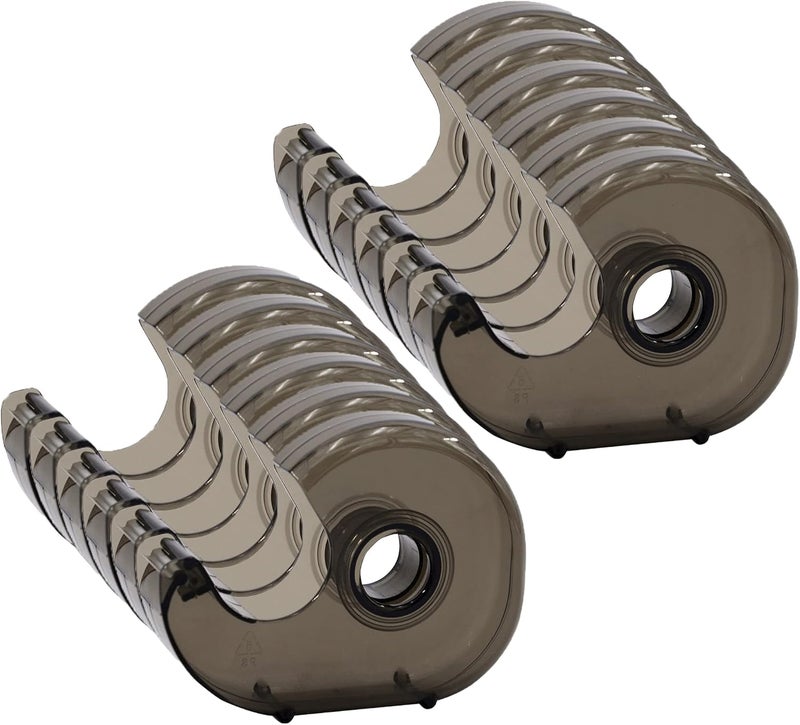 Manaloom Tape Dispenser, Refillable Handheld Tape Dispenser 1" Core, Translucent, Smoke/Plastic - Durable Scotch Tape Dispenser - (No Tape Included) - 12 Pack - Image 1